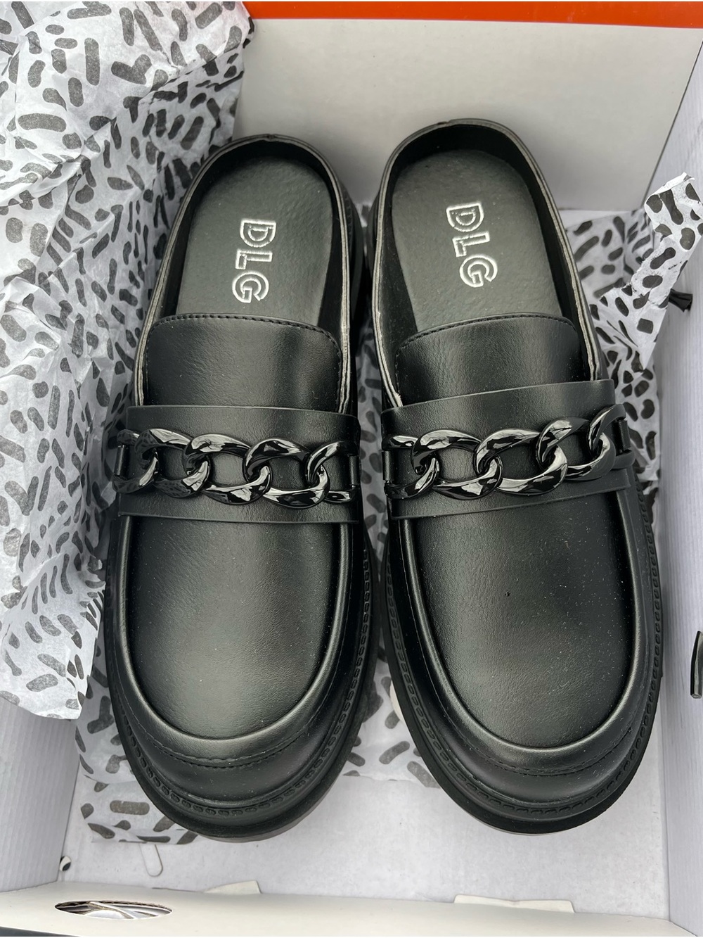 Black Platform Loafers for Women Size US 7